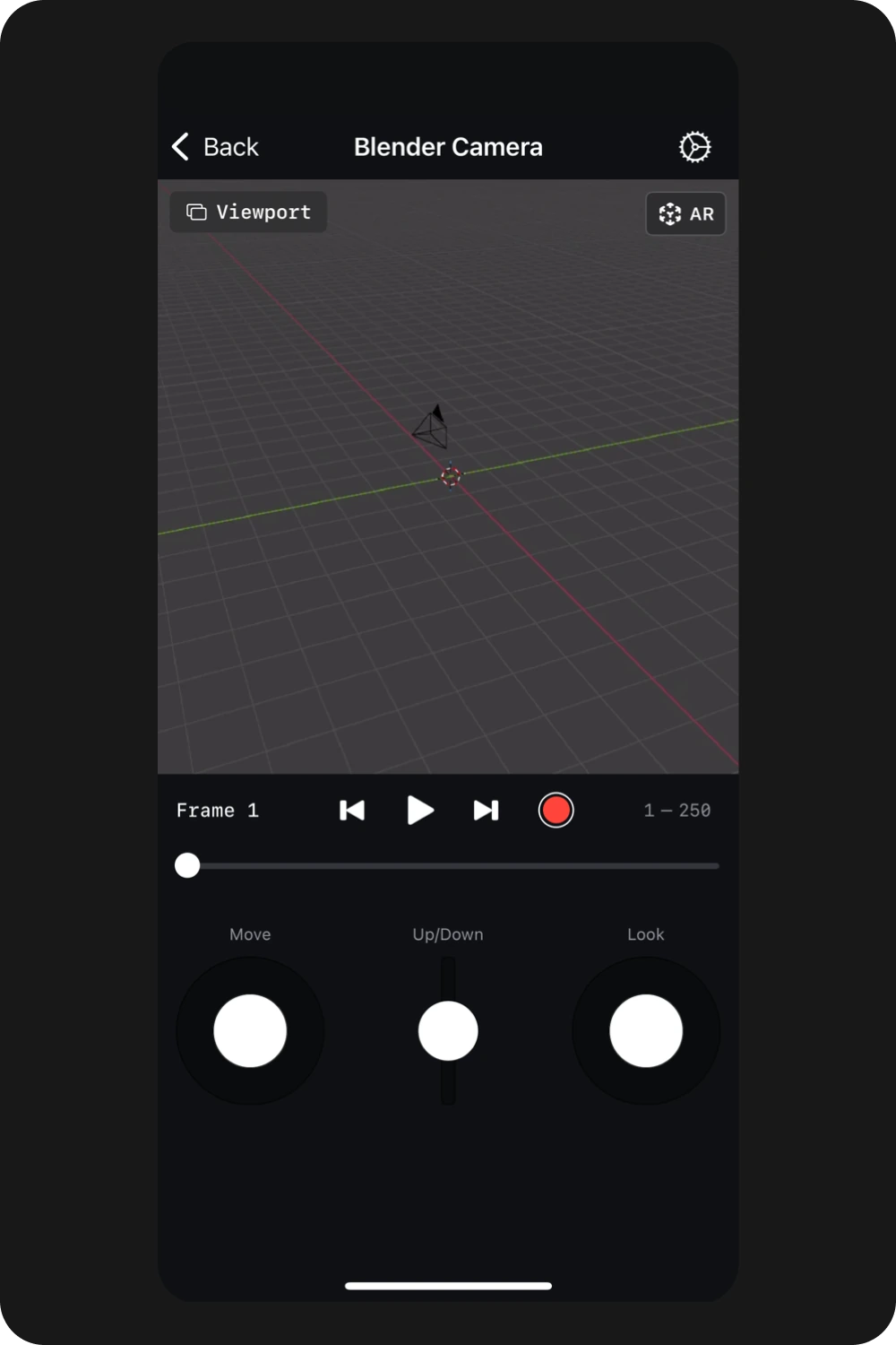 Connected Blender Camera session in Omniscient