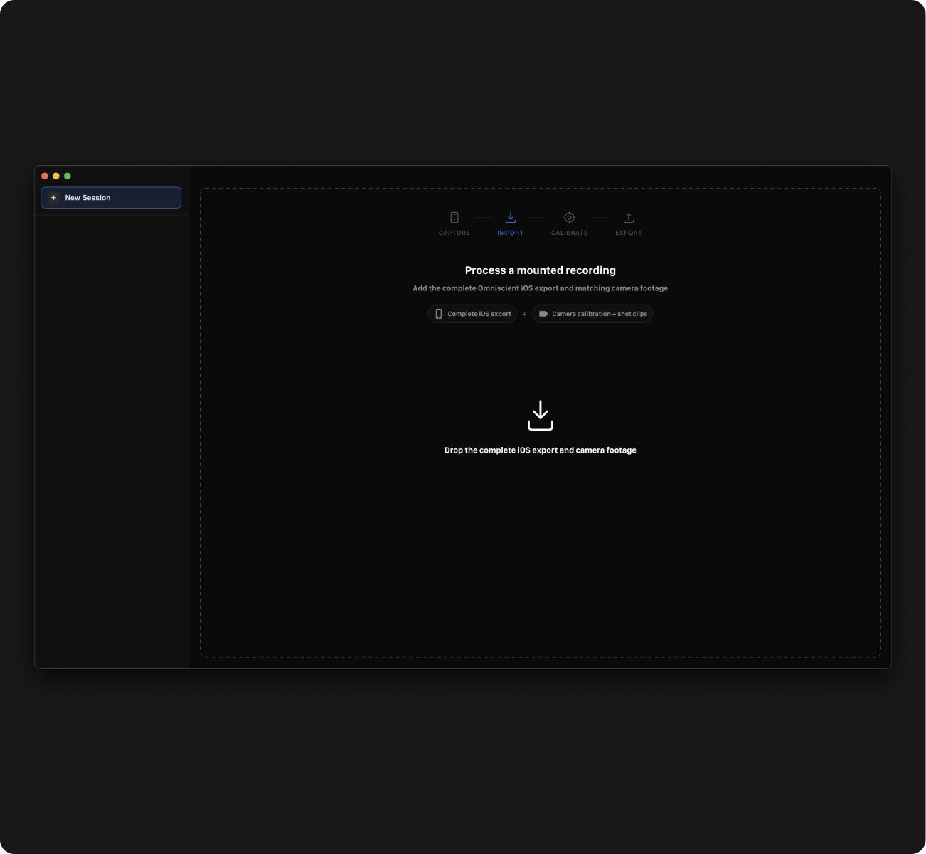 Omniscient Desktop home screen